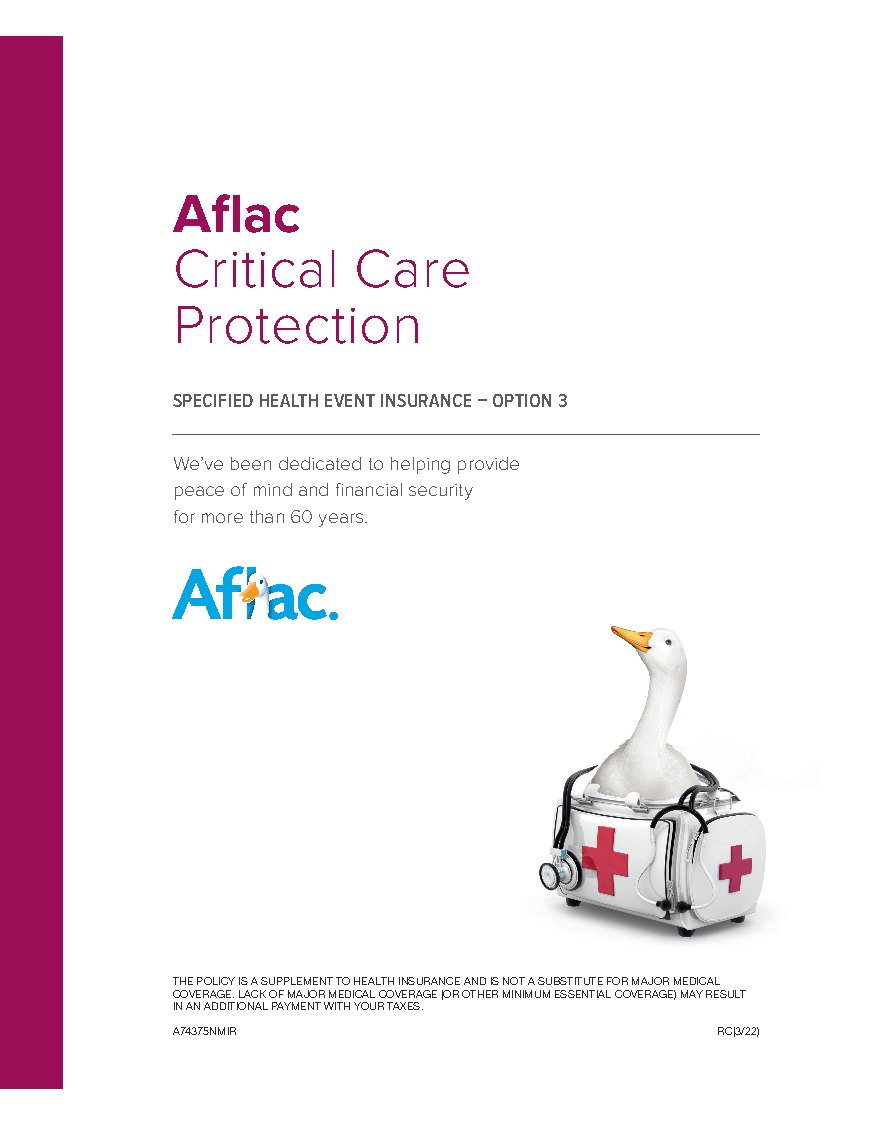 First page of Critical Care Protection