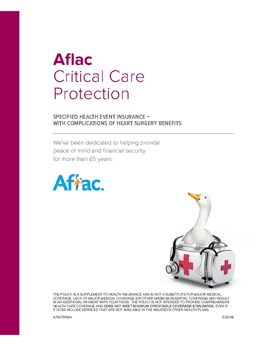 First page of Critical Care Protection
