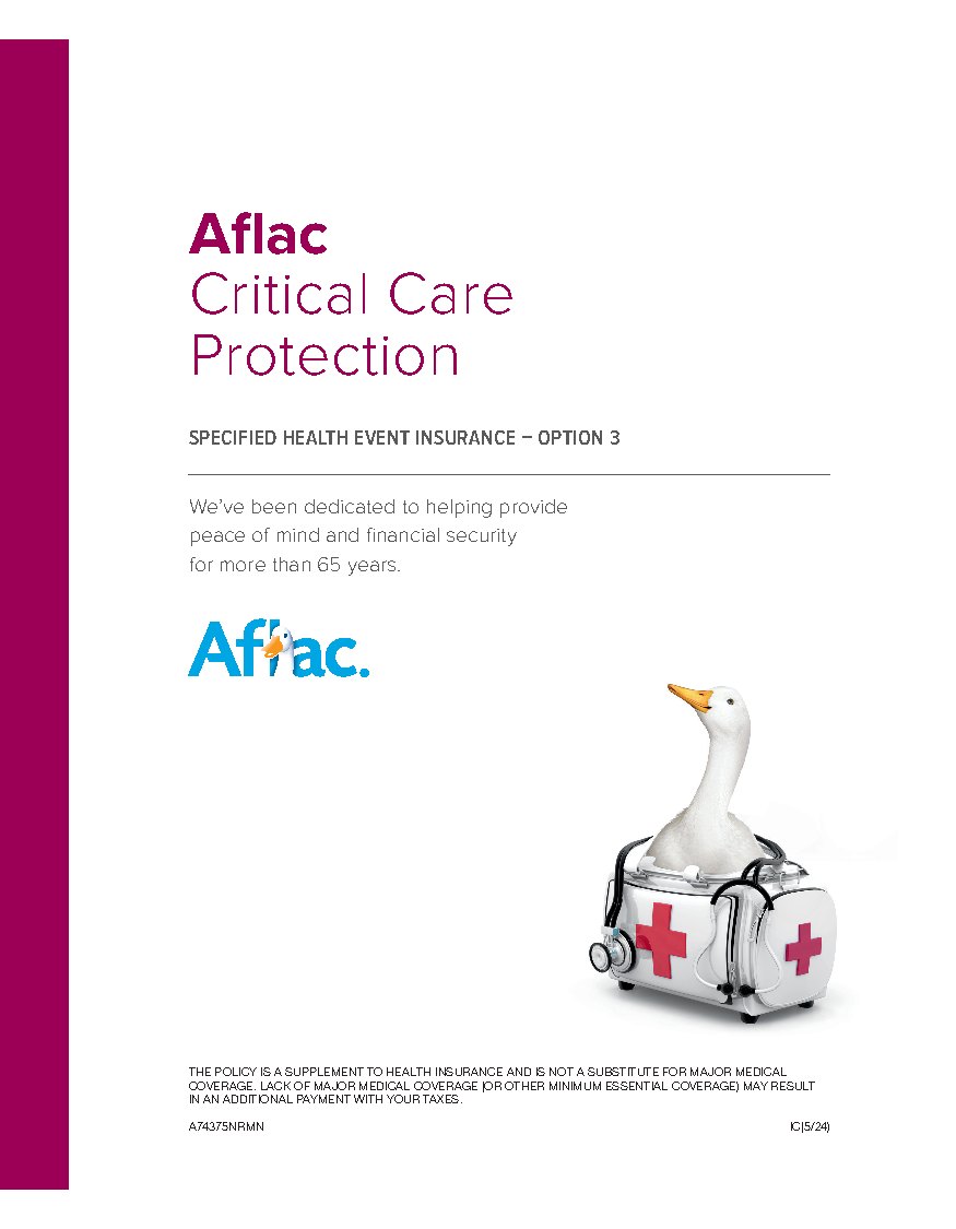 First page of Critical Care Protection